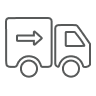 Distribution truck icon