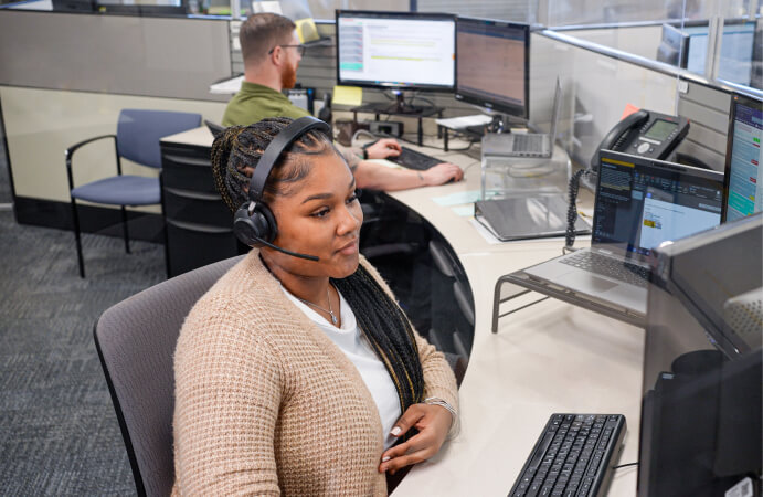 Customer Service Employee Taking Call