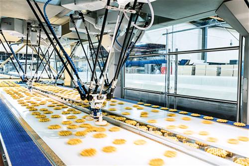 Delta robot waffle picking