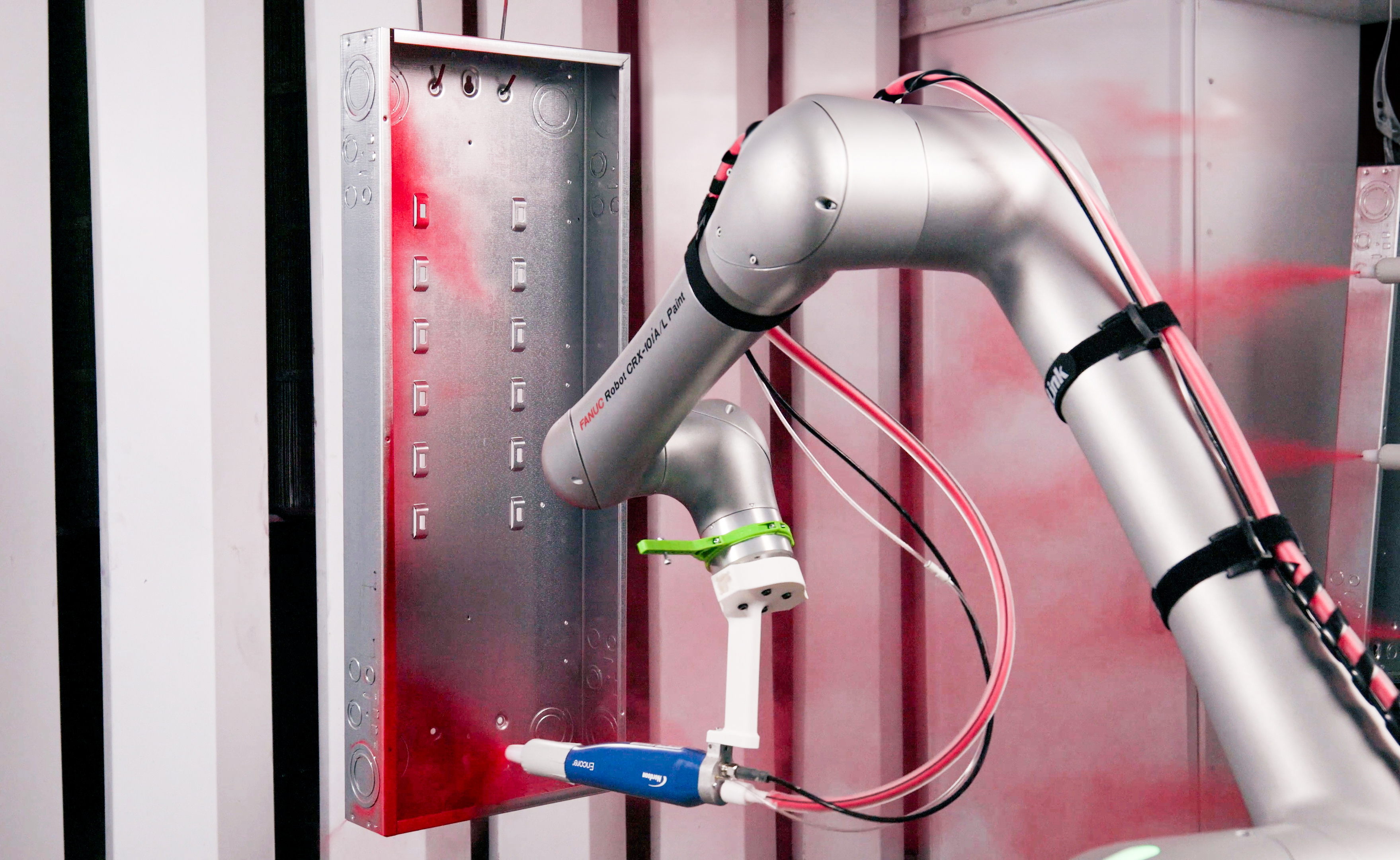 CRX-10iA/L Paint painting an electric panel box
