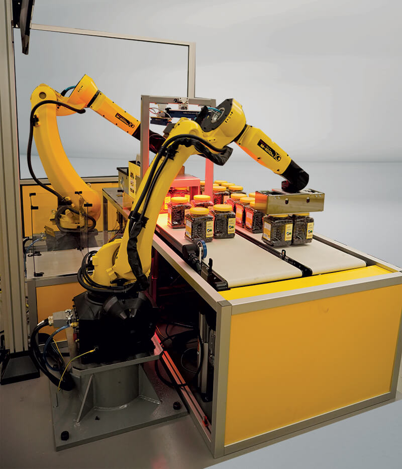 Fanuc m 20id robots packing candy