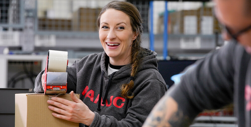 Smiling FANUC Employee Packaging