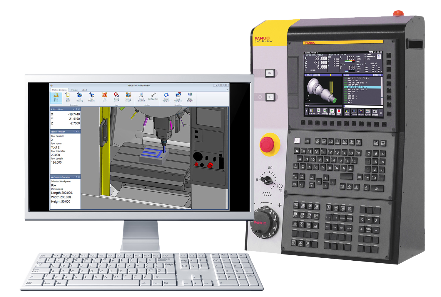 Machining Simulator and Computer No BG